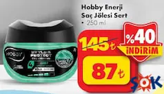 HOBBY ENERJİ SAÇ JÖLESİ SERT 250 ML fiyat ve kampanya bilgisi